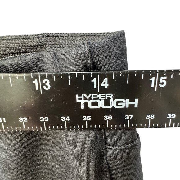 Soft Surroundings Black Ponte Flare Slit Leg Trouser Pants Pull‎ On Business TS - Picture 2 of 7